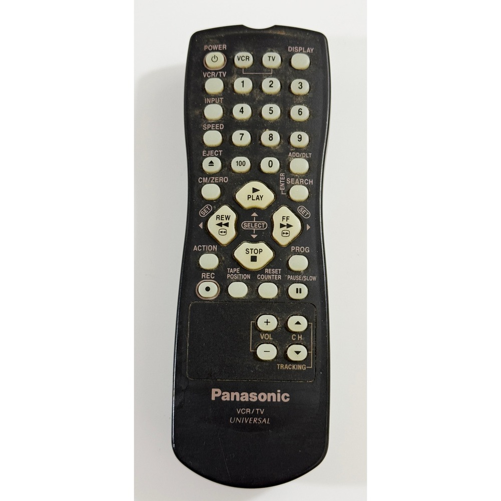 Panasonic VCR TV Universal Remote Control Black EUR501310 Replacement